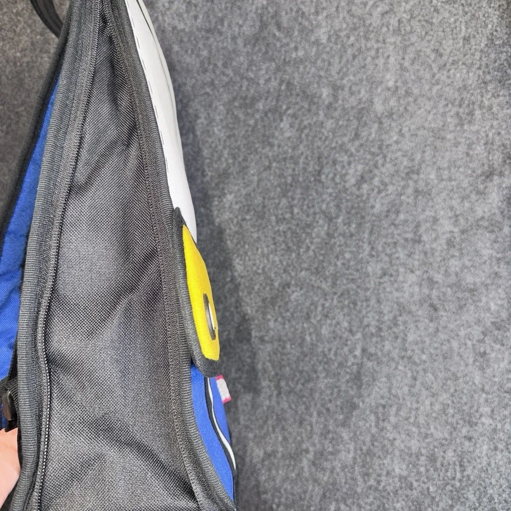 JumpFromPaper 2D Cartoon Backpack Blue‎ Yellow White Comic Optical Illusion Bag